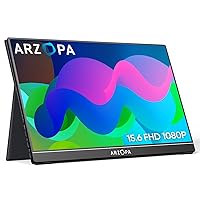 ARZOPA Portable Monitor 15.6'' FHD 1080P Portable Laptop Monitor IPS Computer External Screen USB C HDMI Display for PC MAC Phone Xbox PS5- A1 GAMUT