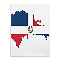 Dominican Republic Map Flag Funny Vertical Wall Art 11.8