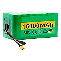 36V 15Ah 10S3P E-Bike Lithium-Ion Battery Pack, for 200W-1000W Electric Bicycle Tricycle Scooter Motor, with Charger Built-in BMS,Xt60