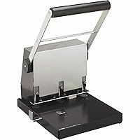 CARL Heavy Duty Paper Punch 3 Hole, 300 sheet,Black and Silver