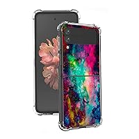 Galaxy Z Flip 4 Case, Colorful Universe Sky Drop Protection Shockproof Case TPU Full Body Protective Scratch-Resistant Cover for Samsung Galaxy Z Flip 4 5G