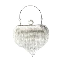 Evening Clutch Bag Rhinestone Wedding Purse Glitter Dressy Clutch Cocktail Purse with Detachable Chain for Party Prom