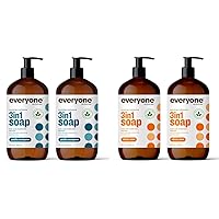 3-in-1 Soap, Body Wash, Bubble Bath, Shampoo, 32 Ounce (Pack of 2), Pacific Eucalyptus & 3-in-1 Soap, Body Wash, Bubble Bath, Shampoo, 32 Ounce (Pack of 2), Citrus and Mint