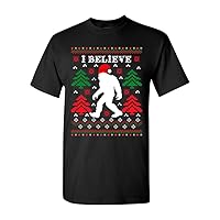 I Believe Sasquatch Big Foot Ugly Funny DT Adult T-Shirt Tee