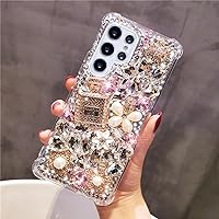 Rhinestone Cover Phone Case for Samsung Galaxy S24 S23 S22 Ultra S21 Plus S20 FE Note 20 10 Plus S10,Style2,for Galaxy S23 Plus