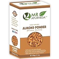 TNA 100% Organic Pure Almond Powder | Natural Badam Powder | Almond Powder for Face | Badam Powder for Hair | Complete Skin Care, 100 Grams