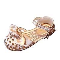 Beach Baby Non-Slip Kids Bowknot Shoes Shape Sandals Toddler Weaving Girl Girl's shoes Baby Jelly Sandals for Girls