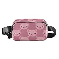 Pink Cute Pig Piggy Fanny Packs for Women Men Everywhere Belt Bag Fanny Pack Crossbody Bags for Women Fashion Waist Packs with Adjustable Strap Bum Bag for Sports Travel Outdoors Shopping
