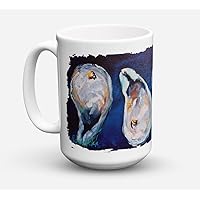 Caroline's Treasures MW1112CM15 Oysters Give Me More Dishwasher Safe Microwavable Ceramic Coffee Mug 15 ounce, 15 ounce, multicolor