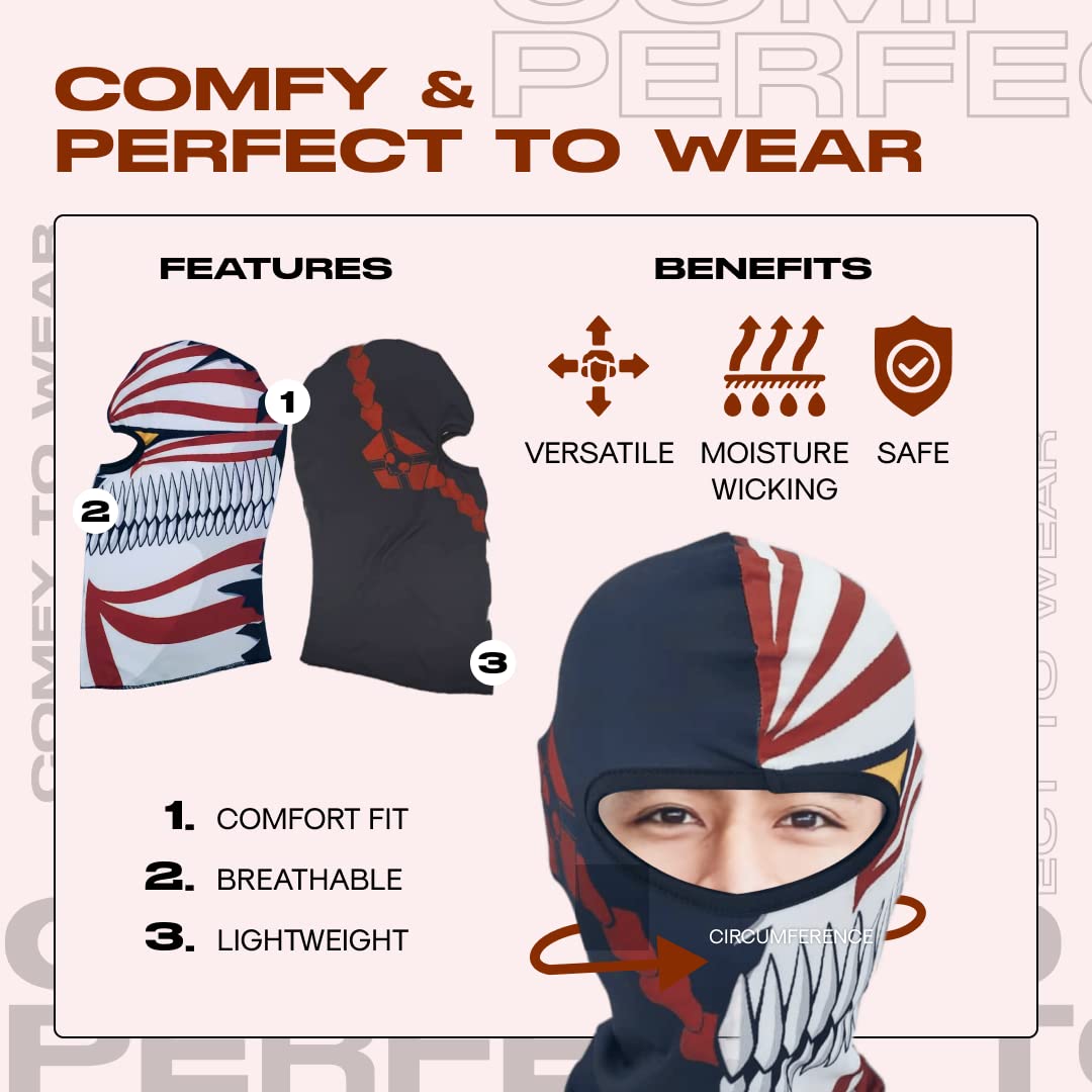 Anime Ski Mask with Design - Black Cloud Balaclava — Crown Limited Supply