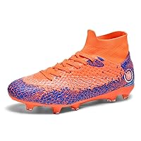 Mens High-Top Turf Soccer Cleats Women Breathable Lightweight Youth Professional Football Boots Wide Shoes Outdoor Zapatos de Fútbol Tacos de para Hombre