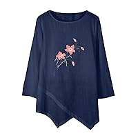 XJYIOEWT Preppy Clothes for Teenage Girls New Elegant Literary and Artistic Retro Printing Casual Cotton T Shirt Top Wo
