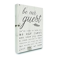 Stupell Industries Be Our Guest Poem Cursive Canvas Wall Art, 16 x 20, Design by Artist Daphne Polselli