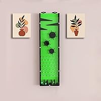 Wall Mounted plinko Game - Plinko Board Game - Lighted plinko Wall Games - Game Room - Trade Show Game - Prize Game – Marble Race (Green)