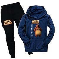 Boys Girls Casual Hooded Clothes Outfits Grizzy and The Lemmings Tracksuits Comfy Loose Fit Sweatshirts with Pocket