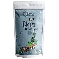 AMAYU Raw Chia Seeds for Weight Loss Fresh 200g with Omega 3 | Rich Calcium, Zinc & Fiber Seeds for Eating