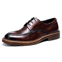 Mens Dress Shoes Casual Leather Oxford Formal Shoes for Men Black Brown