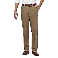 Haggar Men's Premium No Iron Khaki Classic Fit Flat Front Casual Pant (Regular and Big & Tall Sizes)