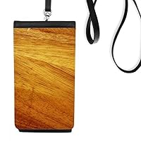 Wood Irregular Subtued Stripes Pattern Phone Wallet Purse Hanging Mobile Pouch Black Pocket