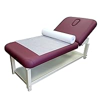 Disposable Exam Table Paper 6 Roll Case - Strong Non Woven Table Paper - Medical Bed Cover - Pre-Cut Paper Sheets with Face Hole - Latex-Free - White Examination Bed Paper - 50 Sheet per Roll
