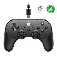 8Bitdo Pro 2 Wired Controller for Xbox, Hall Effect Joystick Update, 3.5mm Audio Jack, Compatible with Xbox Series X|S, Xbox One, Windows 10/11 - Officially Licensed (Black)