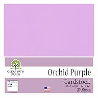 Clear Path Paper - Orchid Purple Cardstock - 12 x 12 inch - 65Lb Cover - 25 Sheets