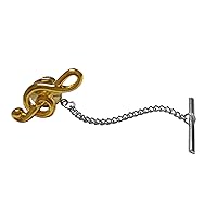 Gold Toned Music Musical Treble Note Tie Tack