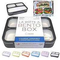 4pack 1040ml 2 Compartment Glass Meal Prep Containers Snap Locking