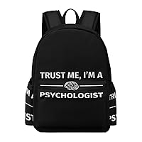 Trust Me I'm A Psychologist Backpack Printed Laptop Backpack Shoulder Bag Business Bags Daily Backpack for Women Men