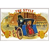 1898 The Style Waldorf Astoria Smoke Cigar Tobacco Crate Box Inner Label Advertising 7 x 10 inch Vintage Reproduction Art Print. Printed on 8.5 x 11 Soft Gloss cardstock