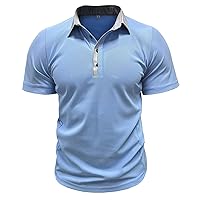 Men's Short Sleeve Casual Slim Fit Polo Shirts Basic Designed Classic Cut Soft Atmungsaktiv Shirts Golf Tee Tops
