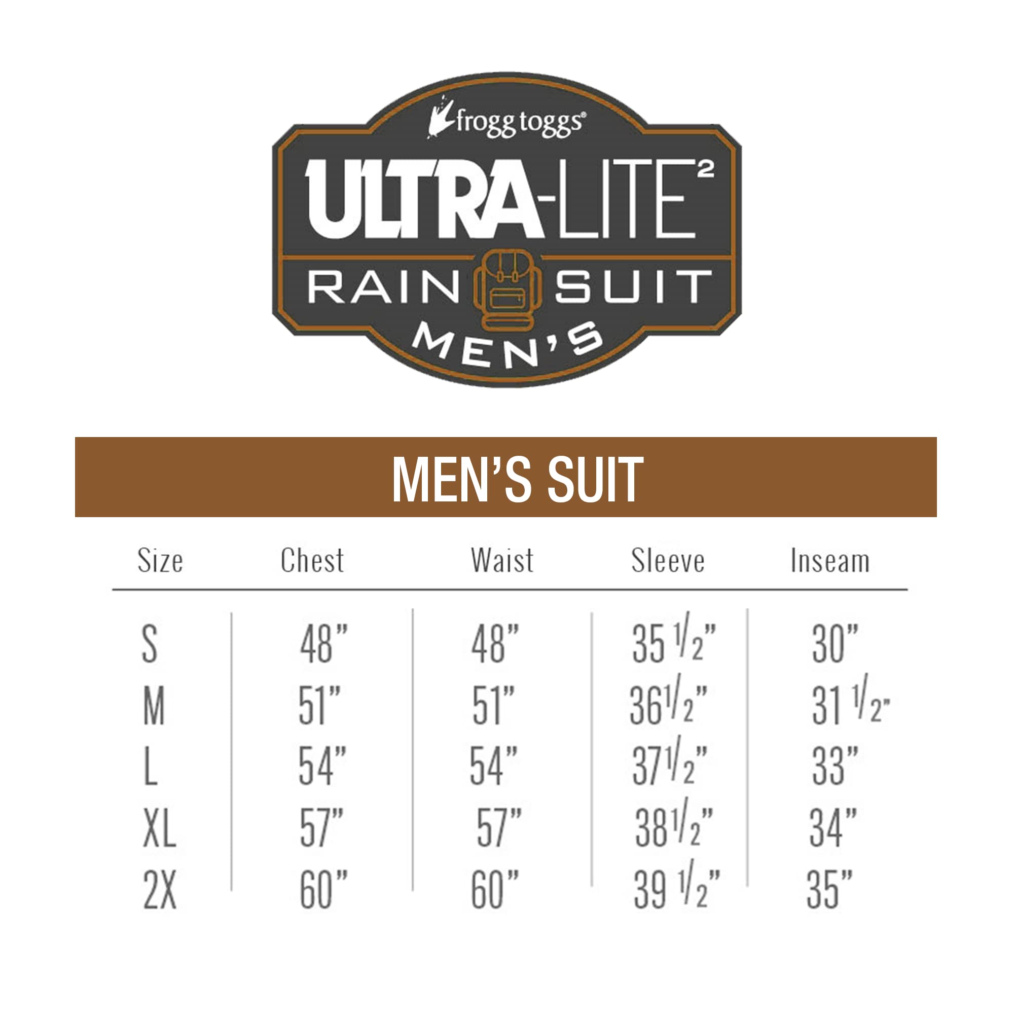 FROGG TOGGS Men's Ultra-Lite2 Waterproof Breathable Rain Suit