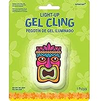 Radiant Tiki Light-Up Gel Cling - (1 Pc.) - Eye-Catching Design | Perfect for Windows, Parties, and Events