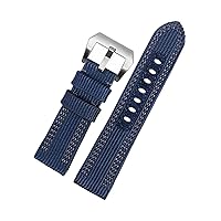 RAYESS Canvas Watchband For Panerai PAM00984 985 441 Series Nylon Canvas Leather Wristband 24mm26mm Strap