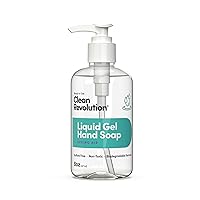 Liquid Gel Hand Soap, Silky Rich Liquid, Quick Lather, Fast Rinsing, Contains Real Essential Oils (Spring Air) 8 Fl Oz