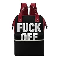 Fuck-Off Mommy Backpack Waterproof Shoulder Bag Casual Large Daypack For Travel Shopping Business