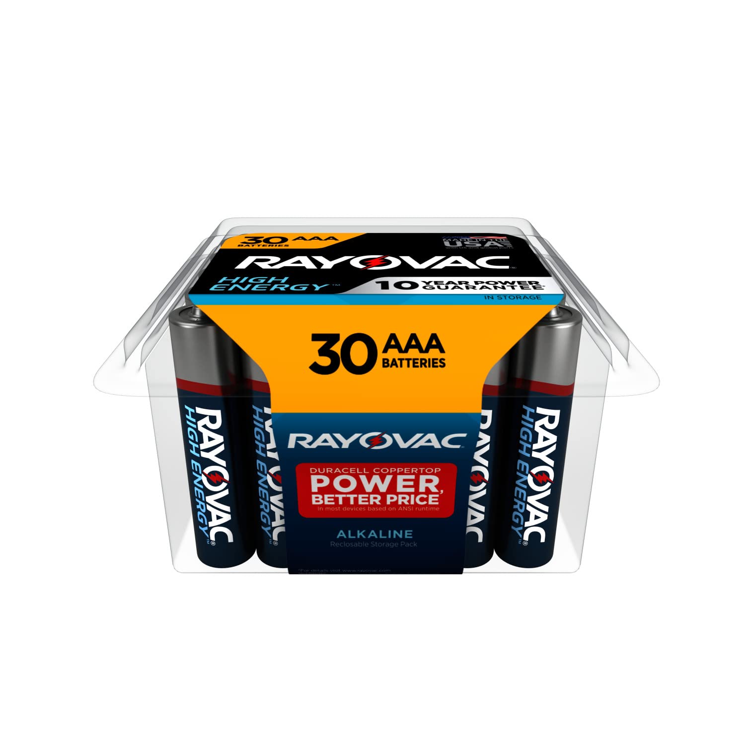 Rayovac AAA Batteries, Triple A Battery Alkaline, 30 Count