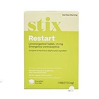 Stix Restart Emergency Contraceptive, Morning After Pill, Compared to One Step Plan B, 1.5mg Levonorgestrel Tablet, Take Within 72 Hours (1 Tablet)