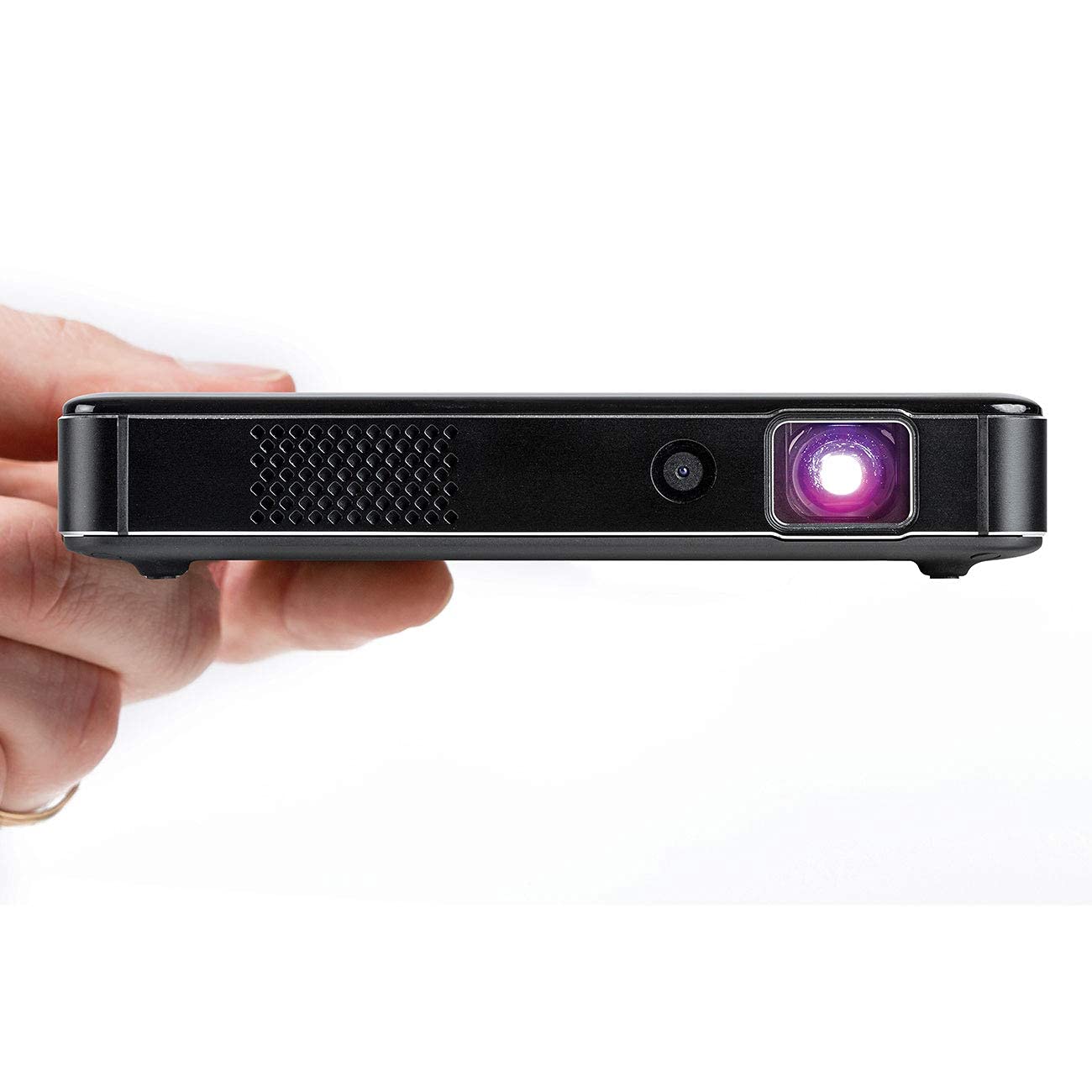 Miroir M220 HD Pro Portable LED Projector |Auto Focus |USB – C Charge & Video |Up to 2 Hour Rechargeable Battery |Native Resolution 1280 x 720p | Supports 1080p Input