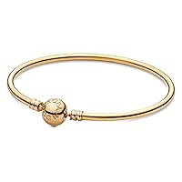 PANDORA Moments Ball Clasp Bangle for Women - Compatible with PANDORA Moments Charms - Bangle Charm Bracelet - Mother's Day Gift - With Gift Box