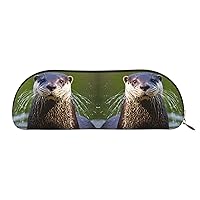 Animal Cute Brown Otters Print Cosmetic Bags For Women,Receive Bag Makeup Bag Travel Storage Bag Toiletry Bags Pencil Case