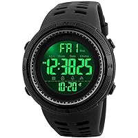 Gosasa Men's Digital Plastic Sports Watch Waterproof Military Stopwatch Countdown Watches for Men