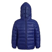 YiZYiF Boys Girls Winter Lightweight Puffer Jacket Kids Teen Hooded Warm Down Coat Outwear