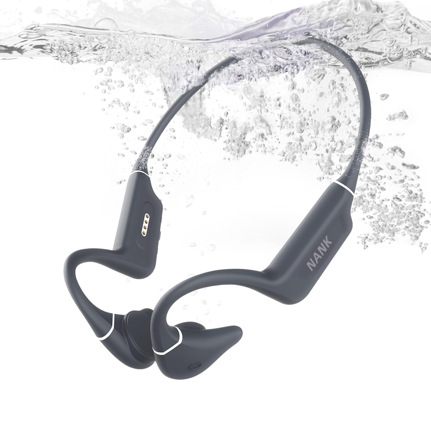 NANK Runner Diver2 Bone Conduction Headphones, IP68 Swimming Headphones with MP3 Player Built-in 32G Memory, Bluetooth 5.3 Open Ear Headphones with CVC6.0 Mic for Swimming Running Cycling Gym