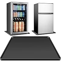 Mini Fridge Silicone Mat with Raised Edges, 24''x24''x0.5'', Prevent Water Leakage and Floor Damage from Elecrical Equipment such as Washing Machines, Dryer, Mini Fridge, Wine Cabinet.