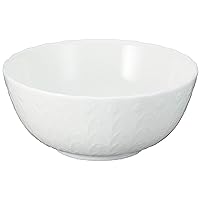 Narumi 9968-3443P Salad Bowl, Silky White, Diameter 5.5 inches (14 cm), White, Cute, Relief, Small Bowl, Microwave Warm, Dishwasher Safe