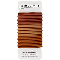 Hair Ties for Red Hair- 4mm Elastic Ponytail Holders - Match Your Hair Color Bands - 24 Count (Redheads - Auburn, Ginger, Copper)