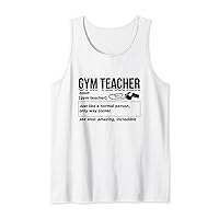 Gym Teacher Definition Design Funny Gym Tank Top