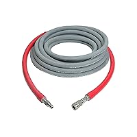 Simpson Cleaning 41187 Wrapped Rubber 10,000 PSI Pressure Washer Hose, Hot and Cold-Water Use, Industrial Strength, 3/8 Inch Inner Diameter, 50 Feet, Gray