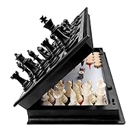 3 in 1 Chess Checkers Backgammon Set, KAILE Magnetic Chess Travel Magnet Chess with Folding Case 13